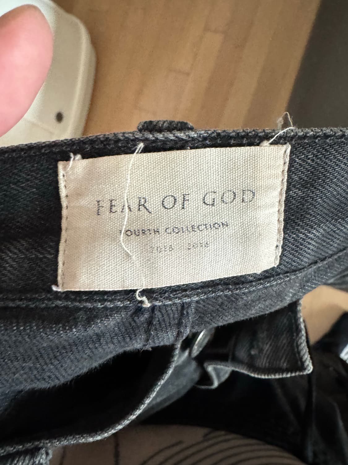 29/ Fear of God 피오갓 4th 블랙 데님 무파진 상품이미지3