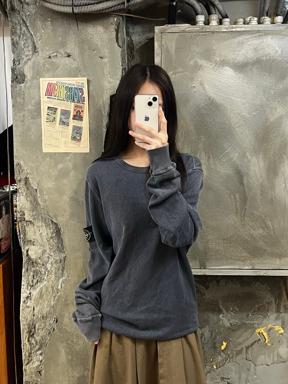 스톤 아일랜드 맨투맨 그레이 L #csz392 상품이미지2