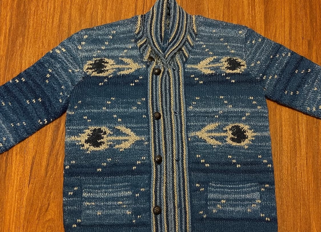 RRL 핸드 니트 나바호 숄카라 가디건 상품이미지1