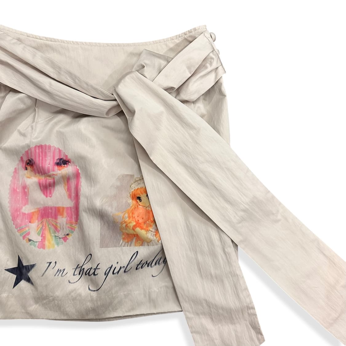 Beige Belted Midi Skirt 상품이미지6