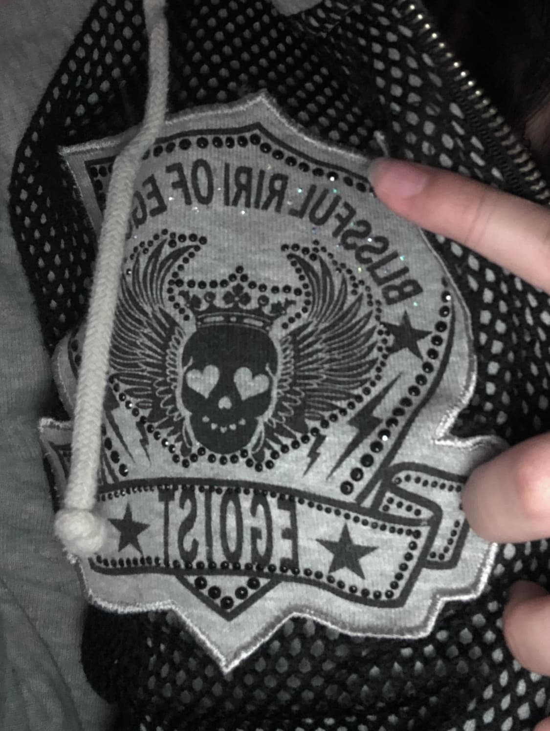 에고이스트 펑크 해골 후드집업 상품이미지2