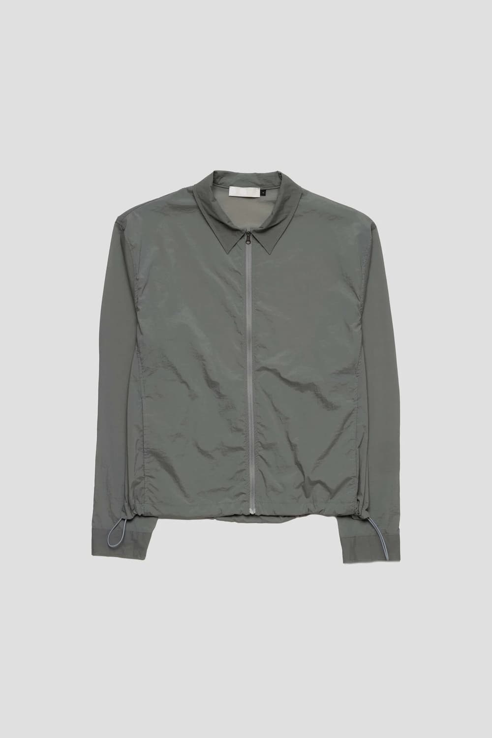 Amomento Sheer Zip-Up Shirts Grey 상품이미지1