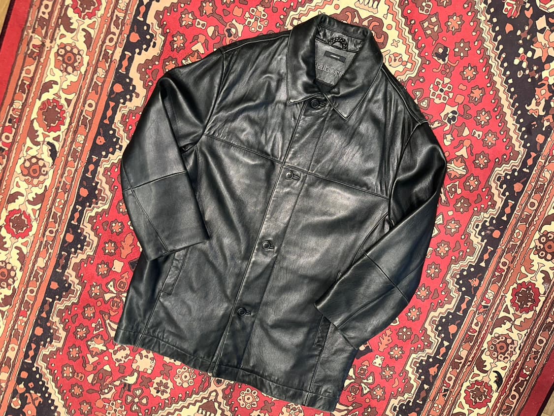 ( L-XL ) 가죽카코트 가죽코트 가죽롱코트 가죽자켓 레더자켓 상품이미지1