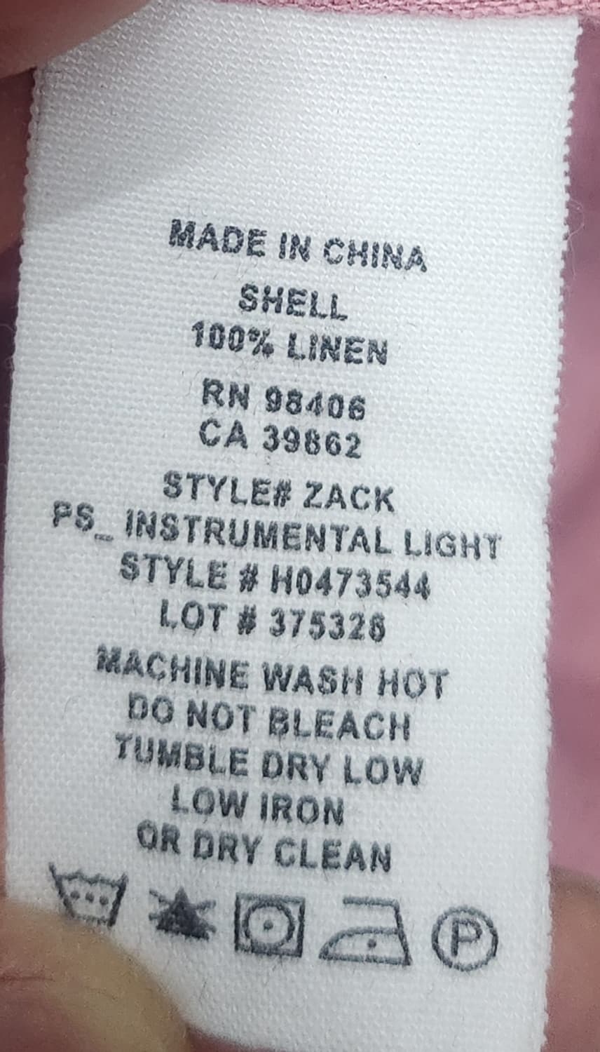 Theory 띠어리 핑크 린넨 셔츠 XS (55반까지) 상품이미지5