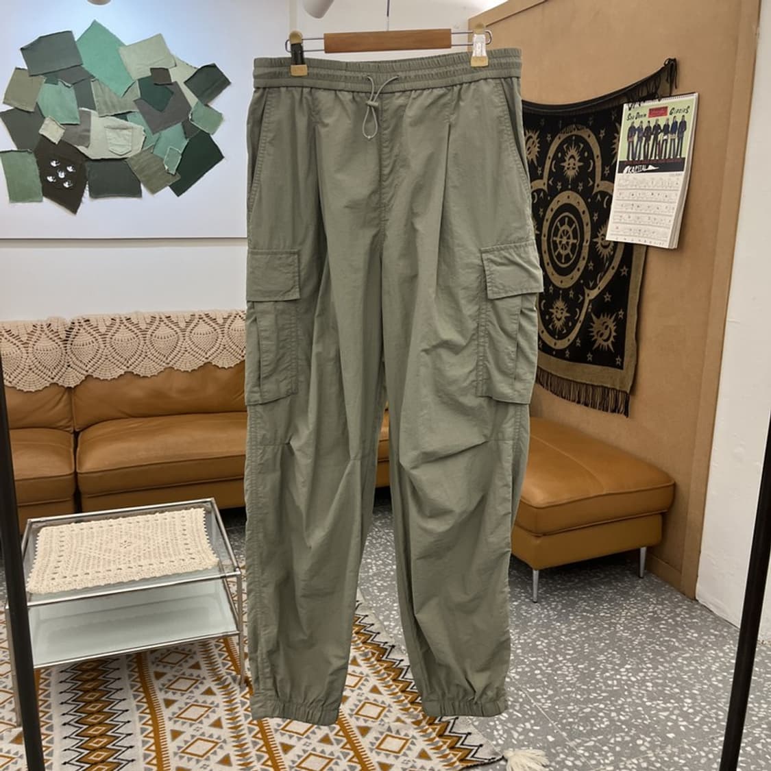 새드스마일 스트릿 밀리터리 피스타치오그린 카고팬츠 S C10883 상품이미지3