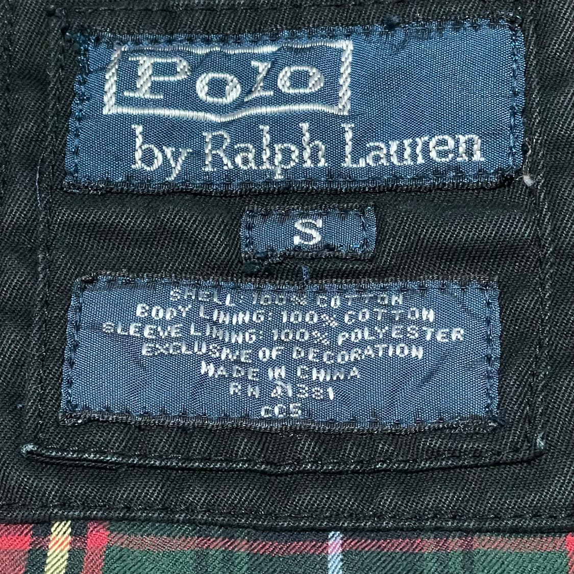 [S] 폴로 랄프로렌 블랙 레드포니 스윙톱 코튼 블루종 자켓 상품이미지2