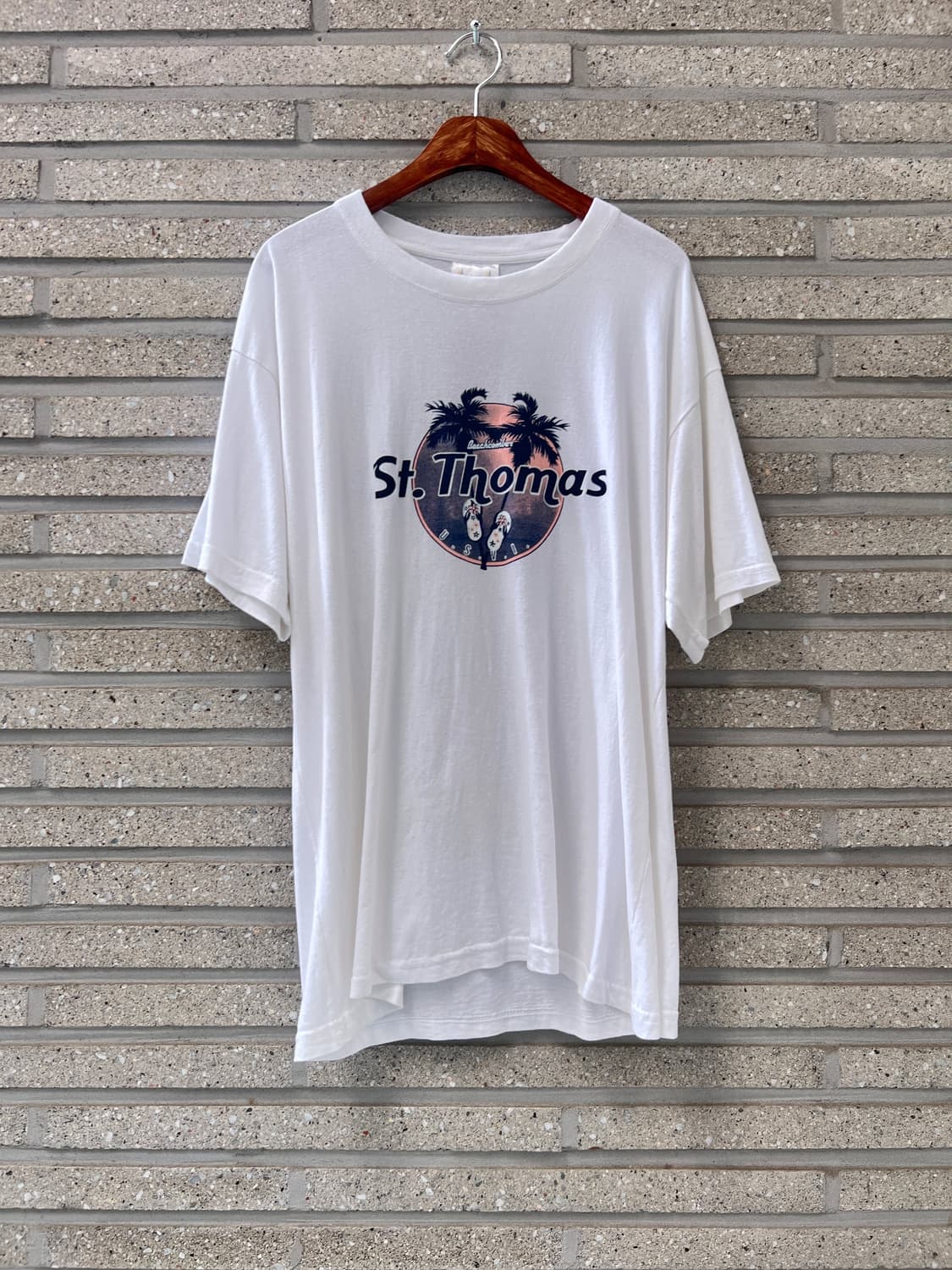 [2XL]USA 빈티지 St. Thomas 프린팅 티셔츠 상품이미지2