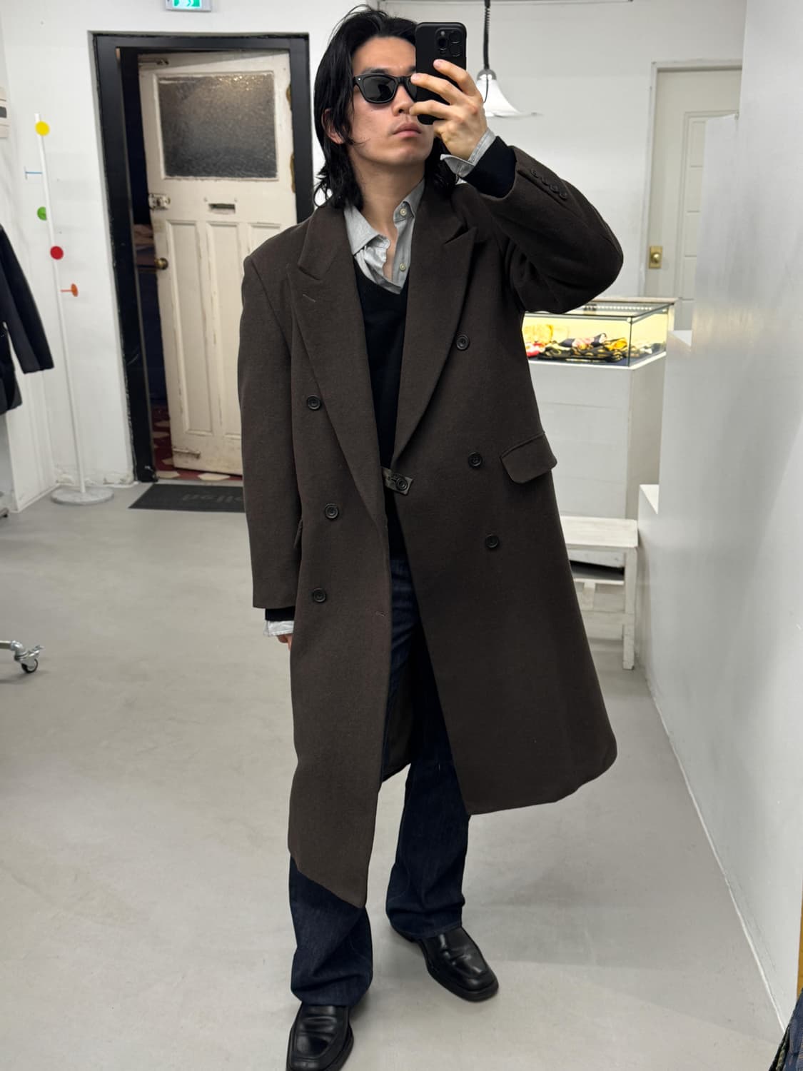 빈티지 더블브레스티드 코트 상품이미지2