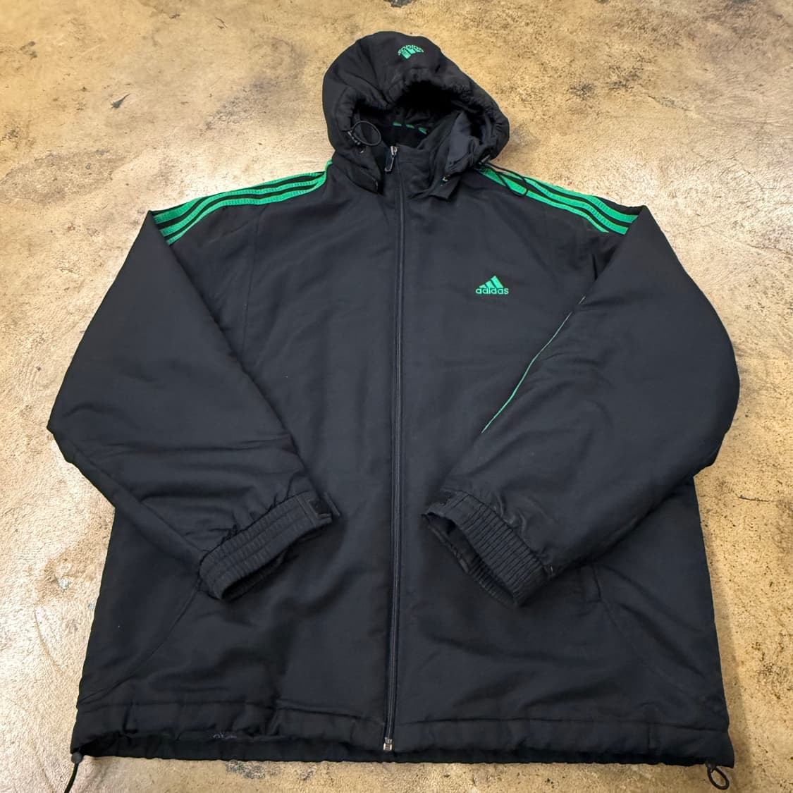 아디다스 검초 블랙 그린 패딩 자켓 점퍼 100 상품이미지2