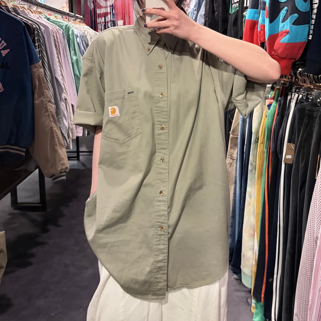 [IM] Carhartt 칼하트 반팔 셔츠 카키 상품이미지1