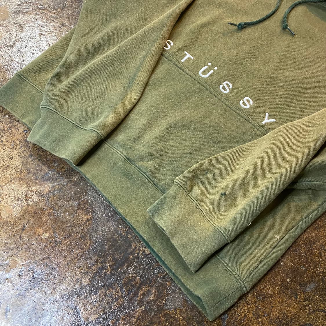 (M) 스투시 에이징 데미지 후드 상품이미지2