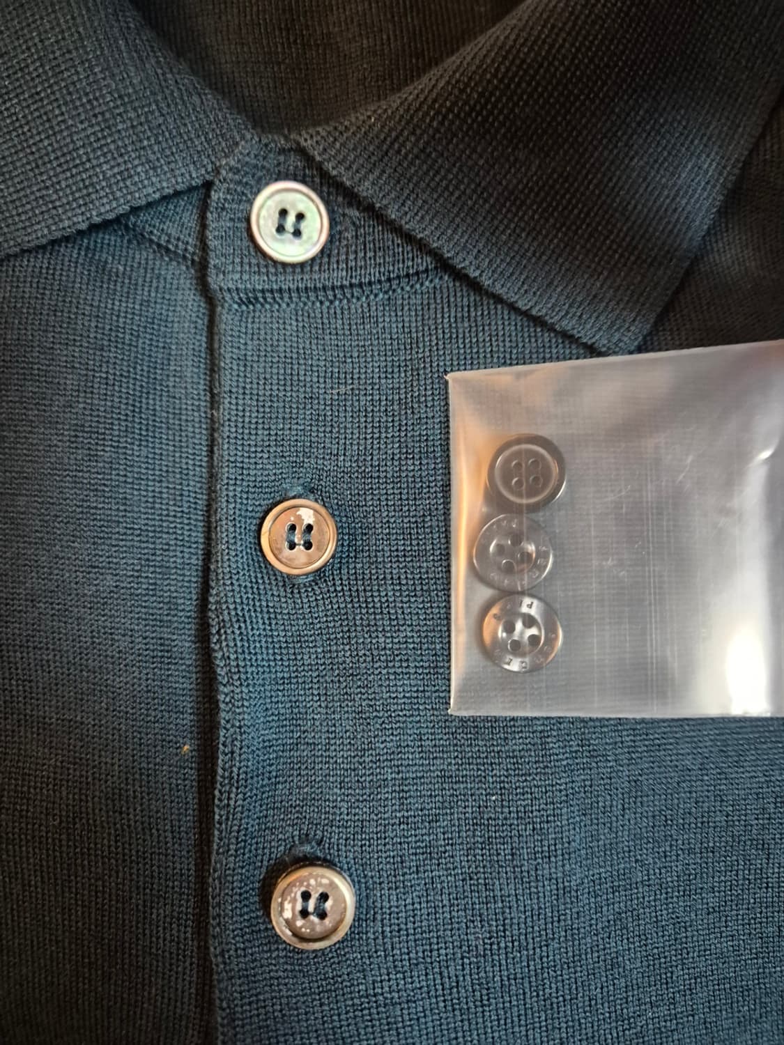 (100) 타임옴므 터콰이즈 울 카라 니트 상품이미지8