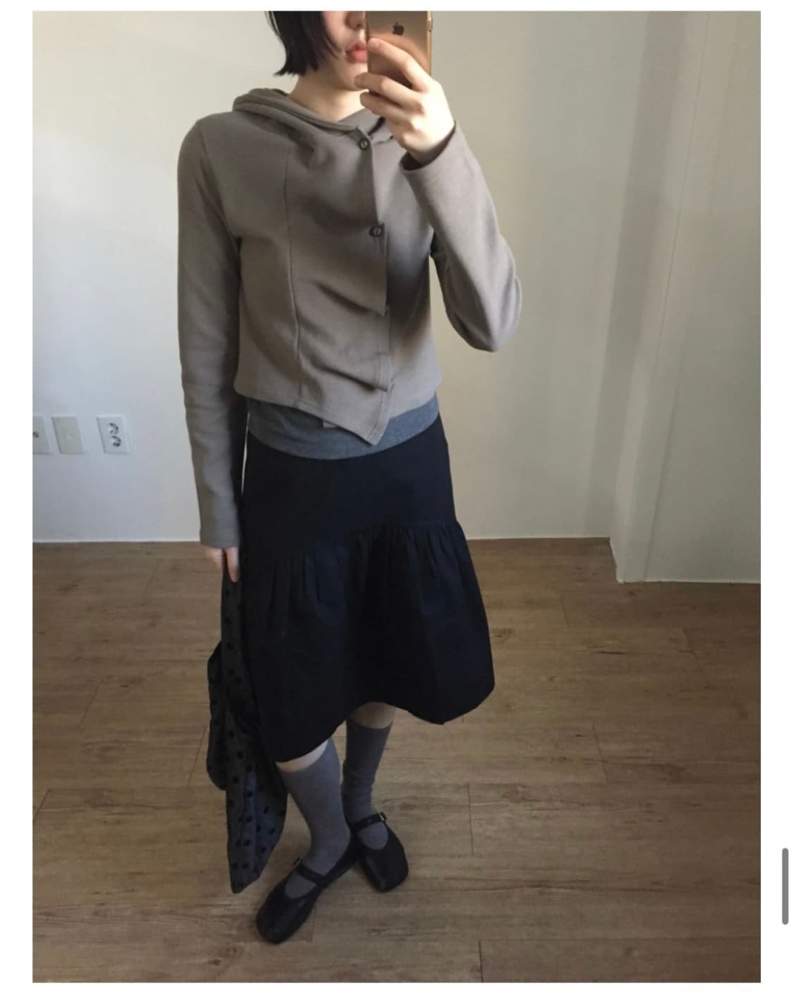 더기 바이어스 버튼 후디 상품이미지5