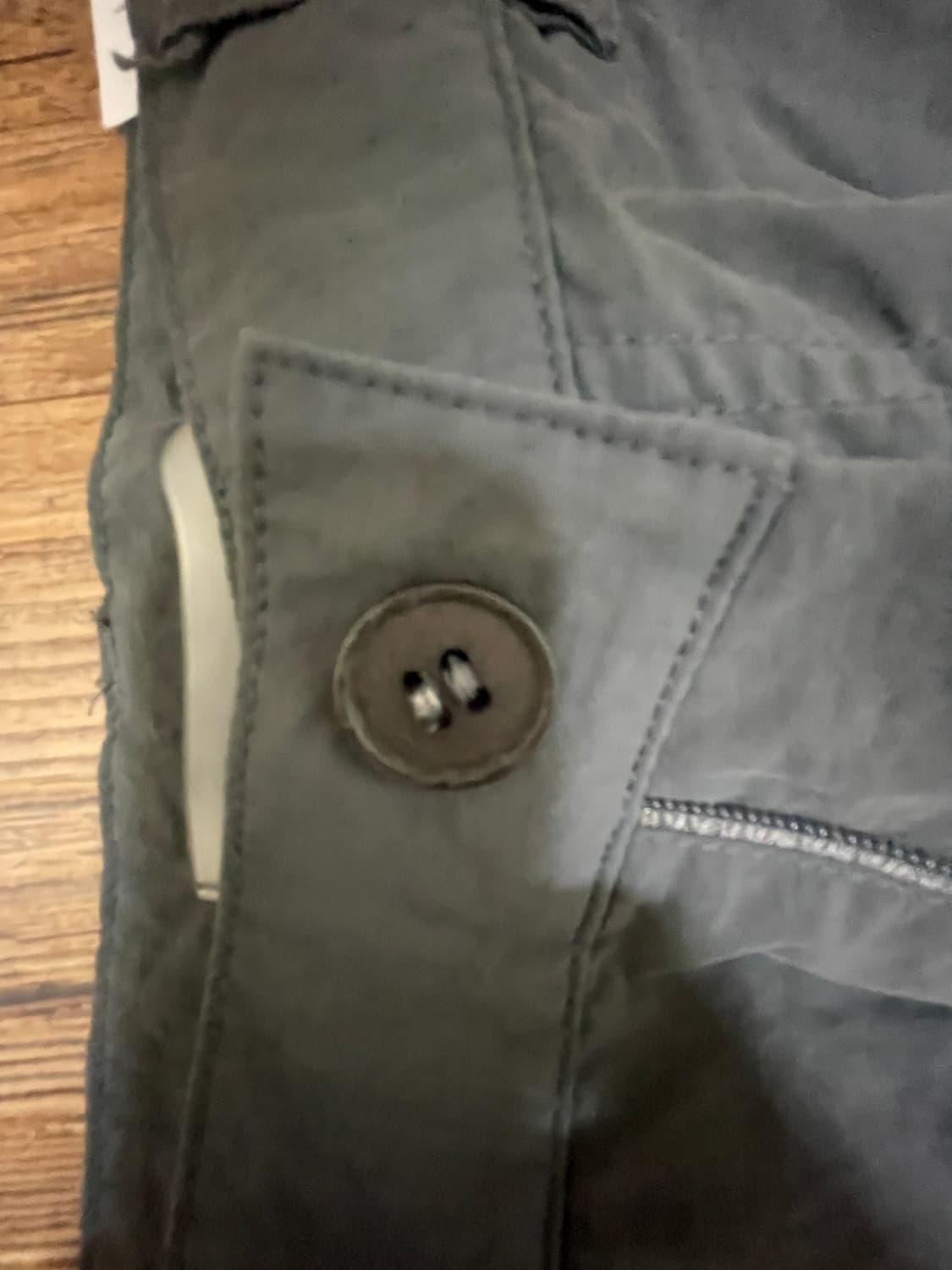 (1) 산산기어 테이퍼드 버튼 팬츠 차콜 상품이미지5