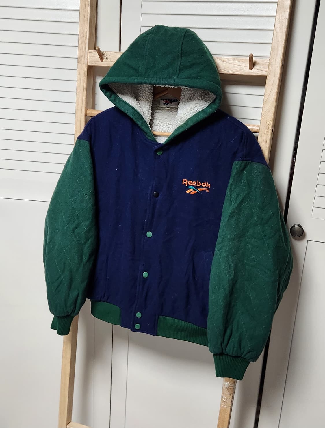 L 리복 빅로고 올드스쿨 90s 플러스 후리스 모직 자켓 상품이미지4