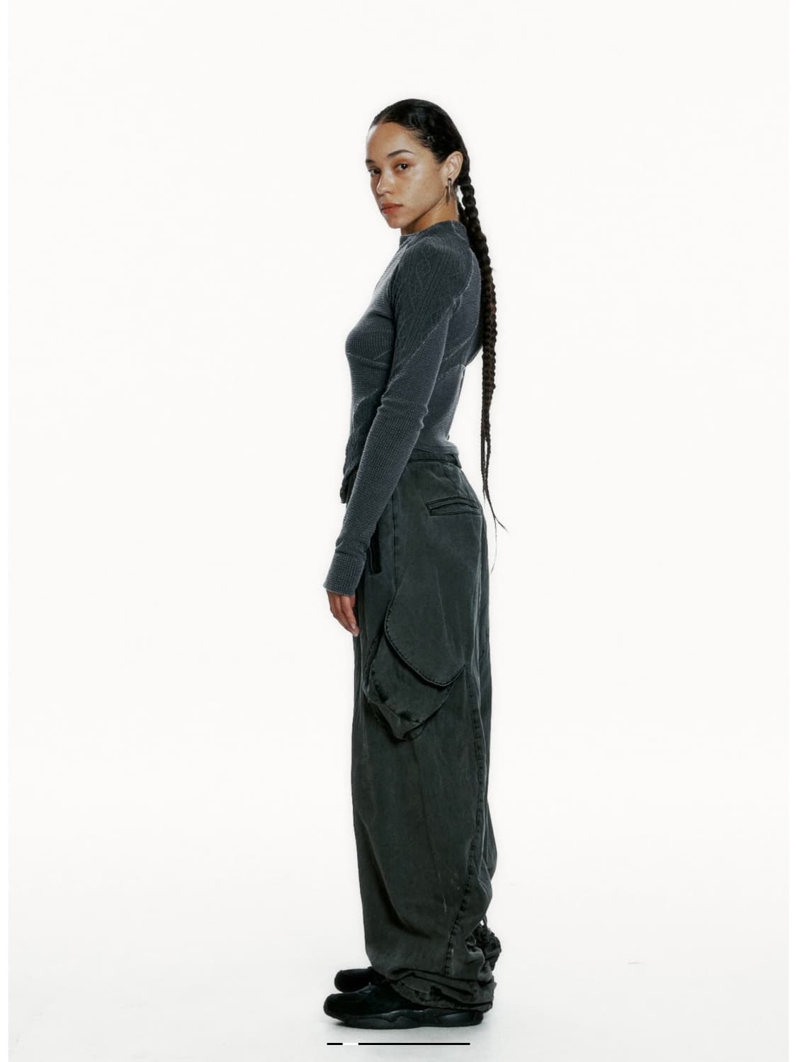 Black Dyeing Cargo Pants 상품이미지5