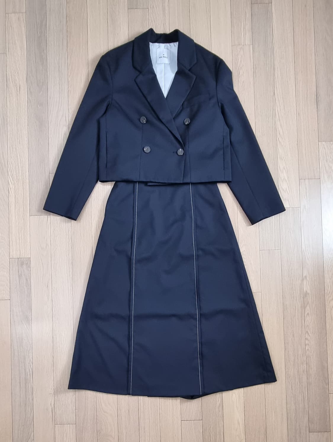 아바몰리 울 더블 크롭 롱치마 셋업 Free _ 여성,실측 확인 상품이미지2