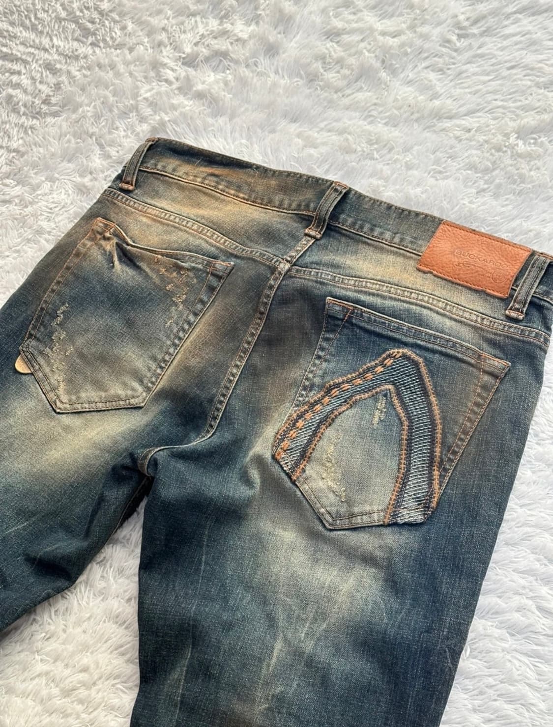 버커루 워싱 디스트로이드 데님 청바지 34 상품이미지6