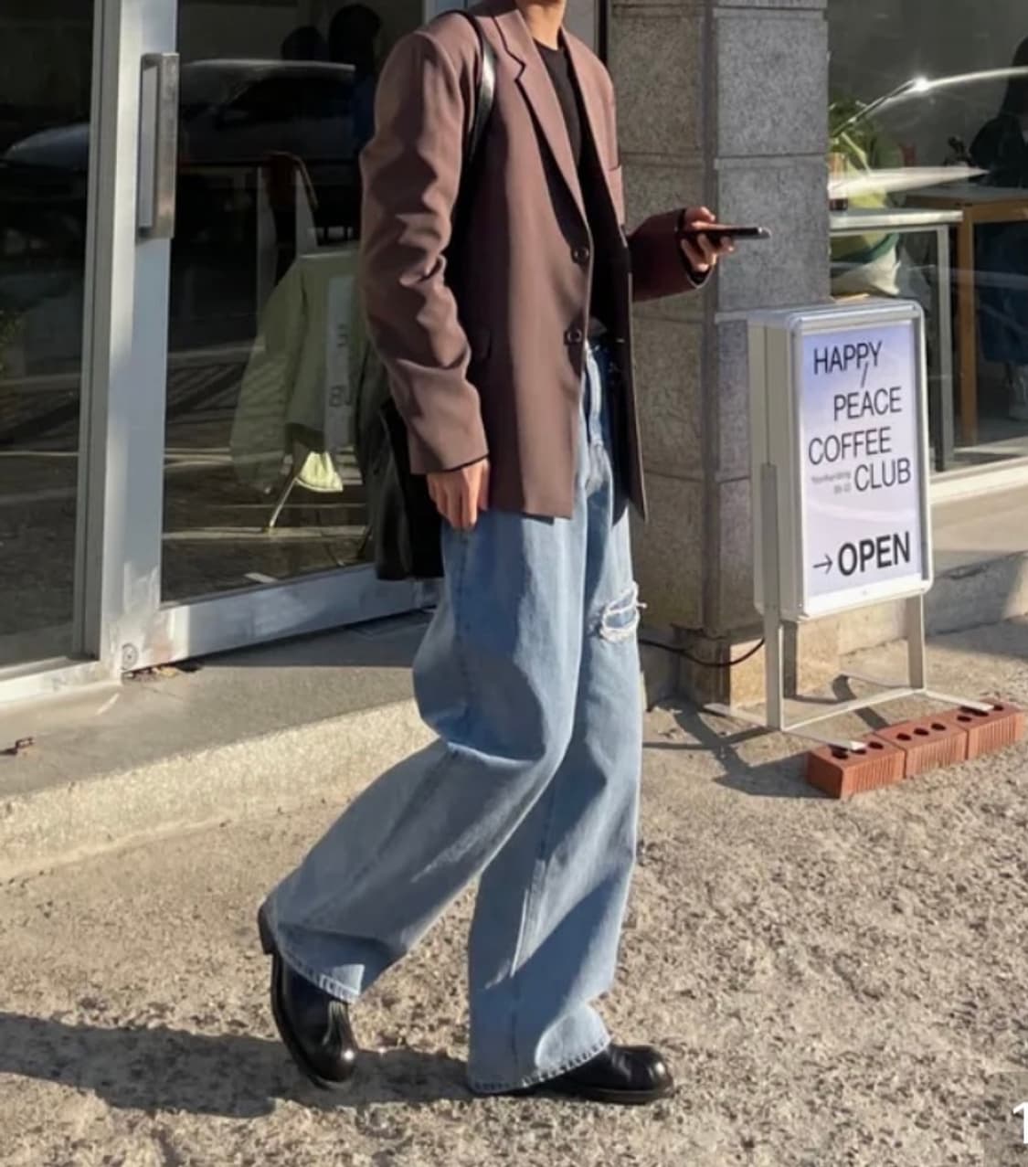 드로우핏 블레이저 다크브라운 상품이미지1