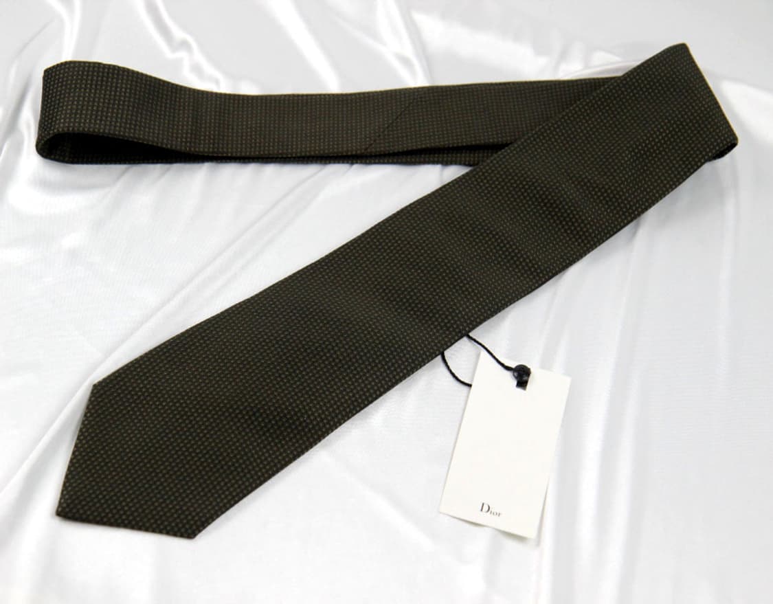 디올 8.3cm 미사용 신형 카키 남자 명품 넥타이 상품이미지2