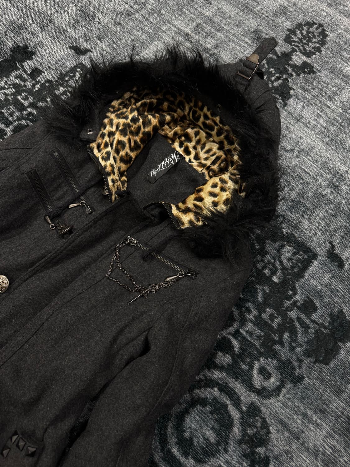 Session midas 00s cross charm fur jacket 상품이미지3