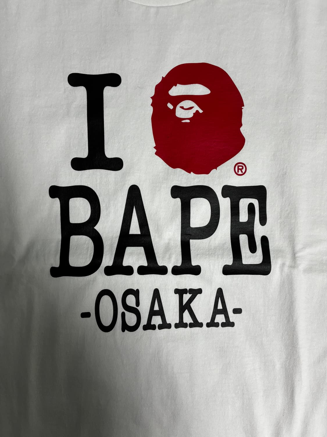 베이프 아이러브 베이프 오사카 반팔티셔츠 화이트  L 상품이미지3