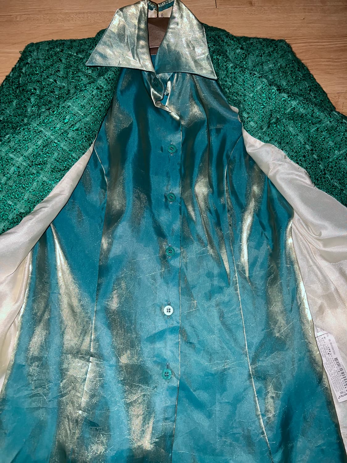 일본빈티지 와이셔츠 + 자라 트위트 자켓 코디 판매합니다  상품이미지5