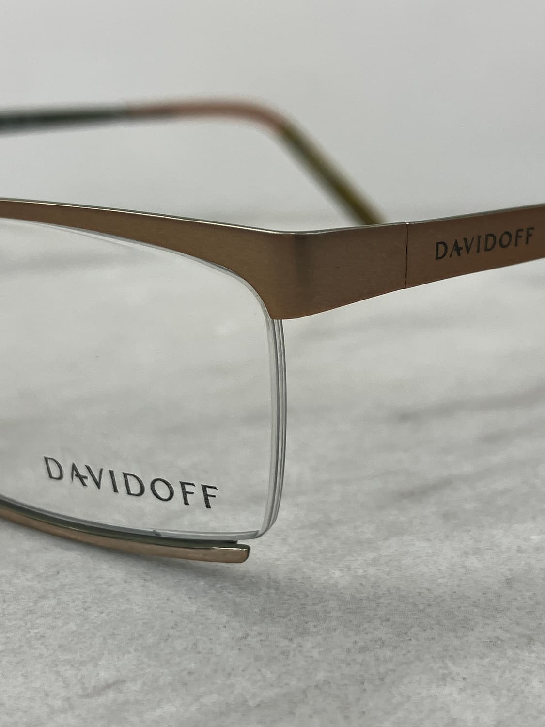 다비도프 Davidoff  엔틱 골드그린 티타늄 스퀘어 반무테 안경 상품이미지6