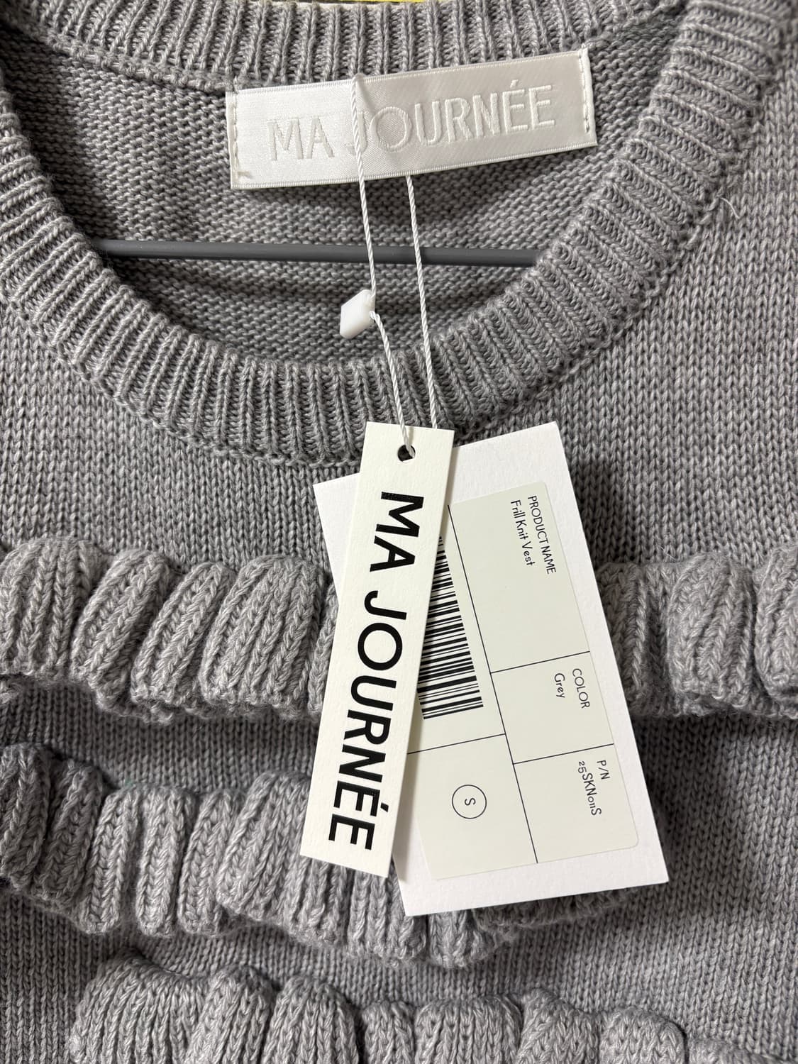 마조네 프릴 니트 베스트 s (새상품) 상품이미지6