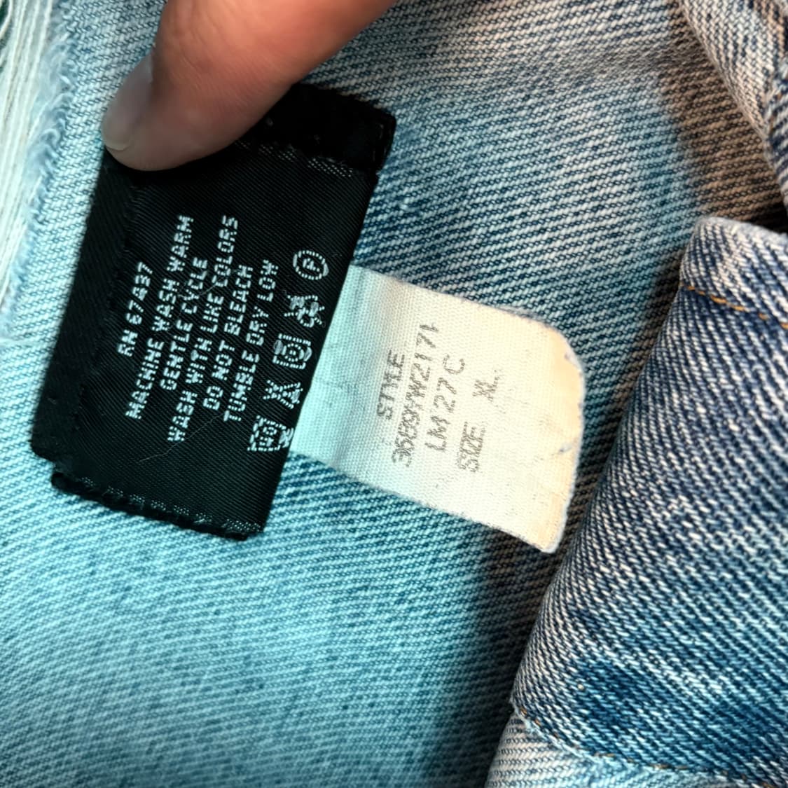 [XL] 폴로 진스 클래식 연청 데님 트러커 자켓 덩가리 상품이미지9