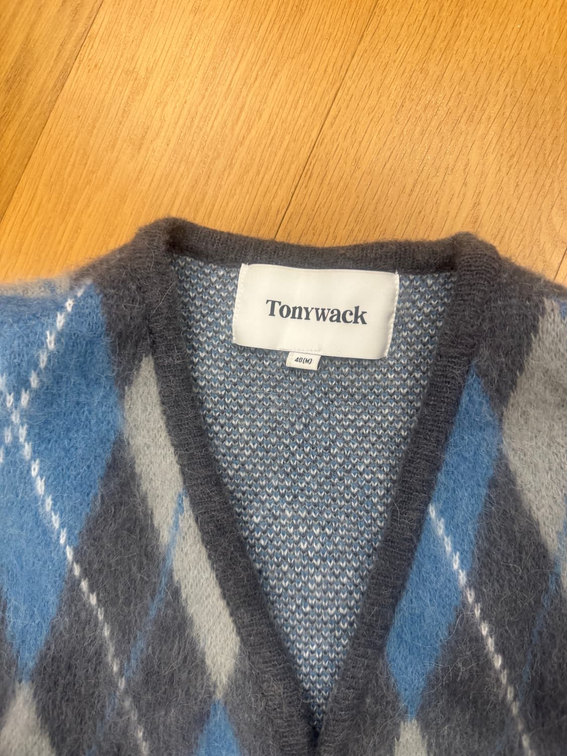 토니웩 아가일 패턴 가디건 M 상품이미지3