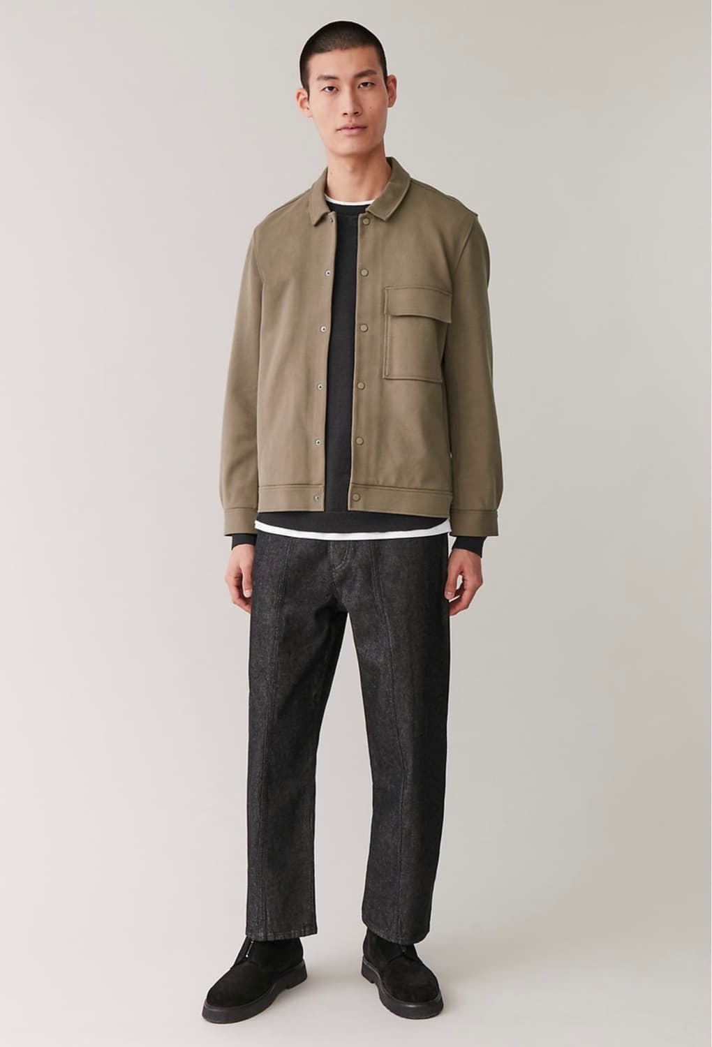 cos 트윌 면 자켓 베이지 M 상품이미지1