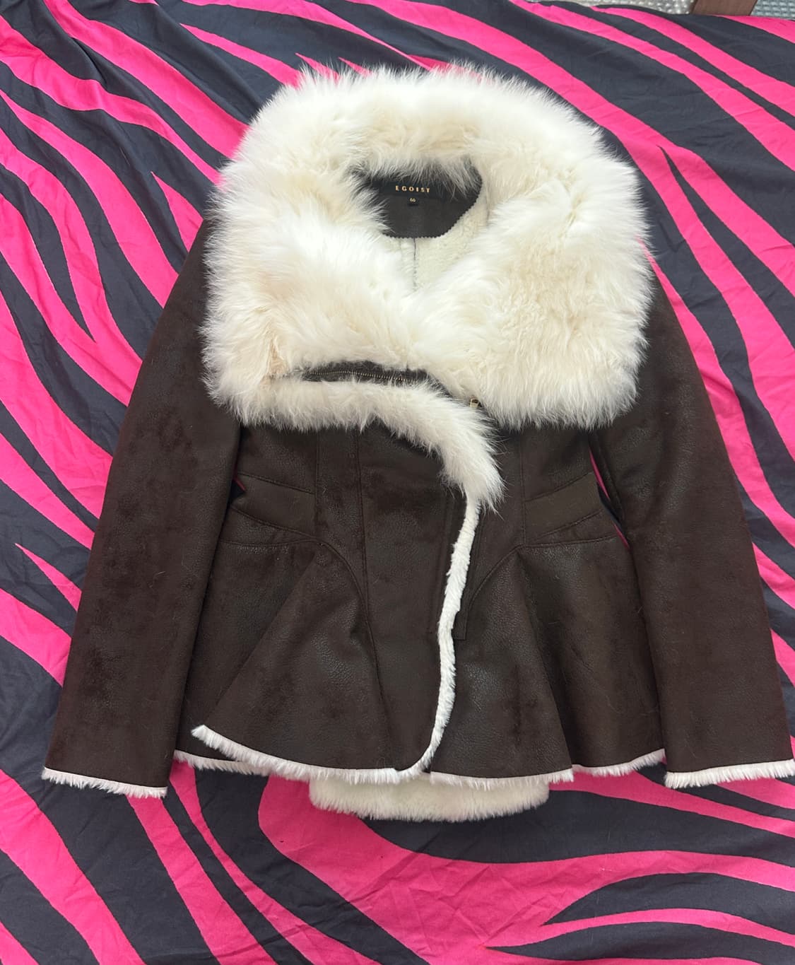 에고이스트 EGOIST 오네갸루 갸루 폭스퍼 금장 브라운 자켓 66 상품이미지2