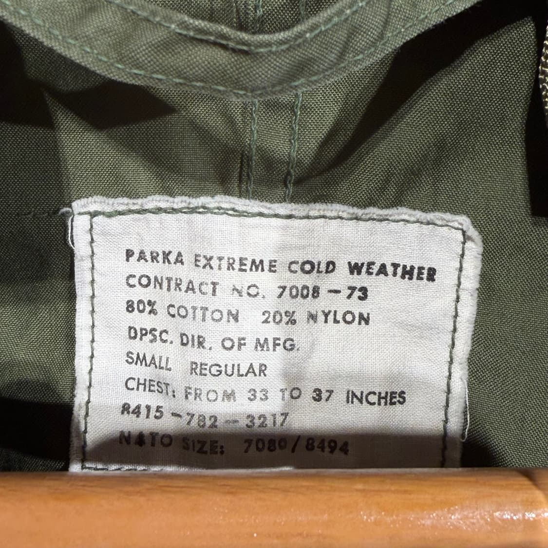 미군 오리지널 70s M-65 피쉬테일 파카 SR 105 상품이미지2