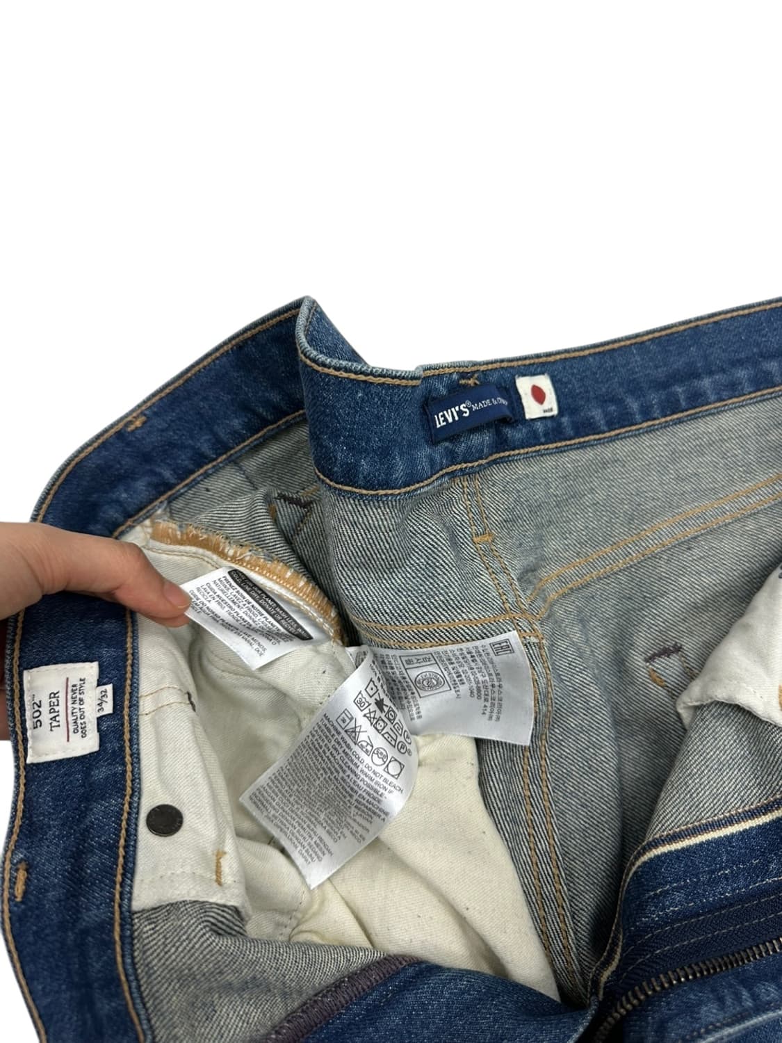 리바이스 502 LMC 셀비지 블루탭 데님팬츠 (34) 상품이미지8