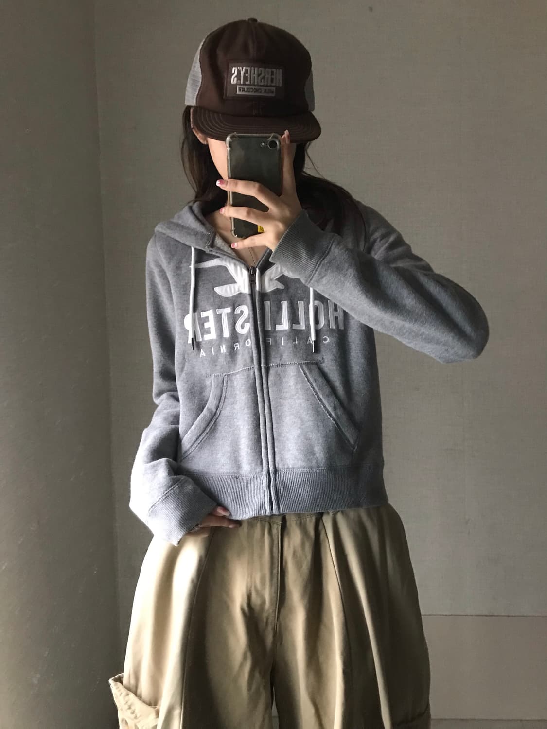 홀리스터 그레이 후드집업 상품이미지1