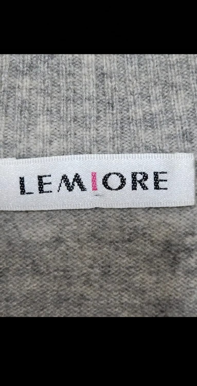 (S) 반목 캐시미어 니트 그레이 비즈 반폴라 스웨터  상품이미지3