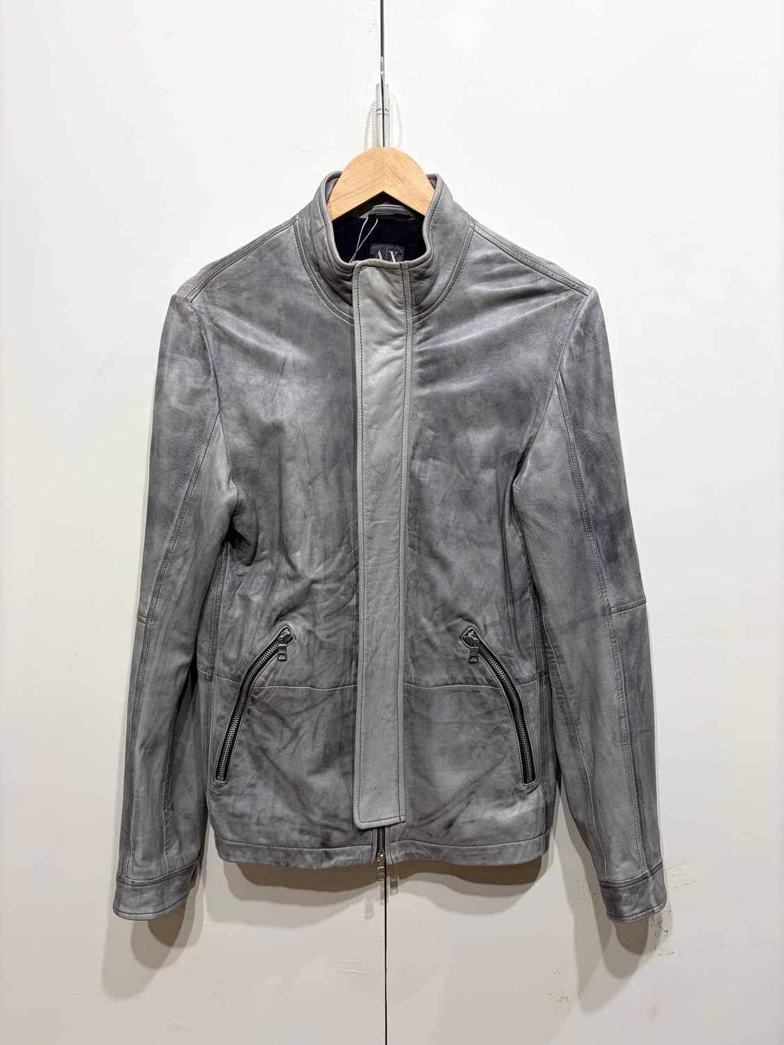 아르마니 익스체인지 램스킨 레더 자켓 상품이미지1