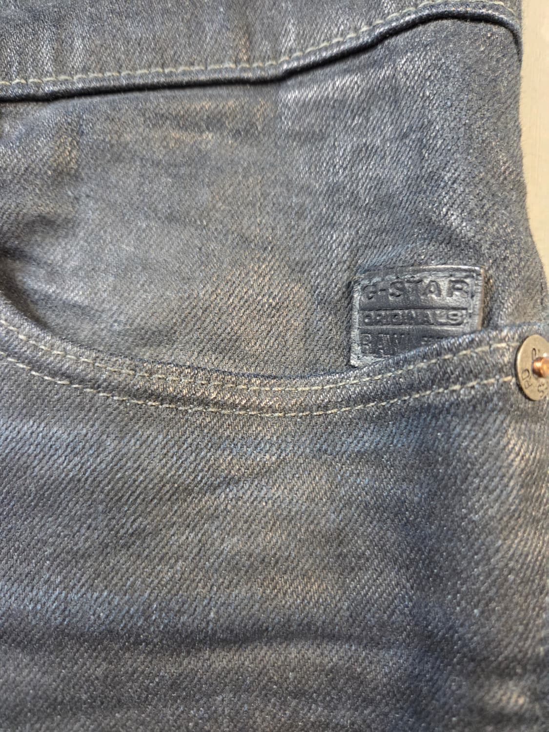 G-Star Raw 블랙 데님 청바지 사이드 지퍼(27)오일바지 상품이미지8