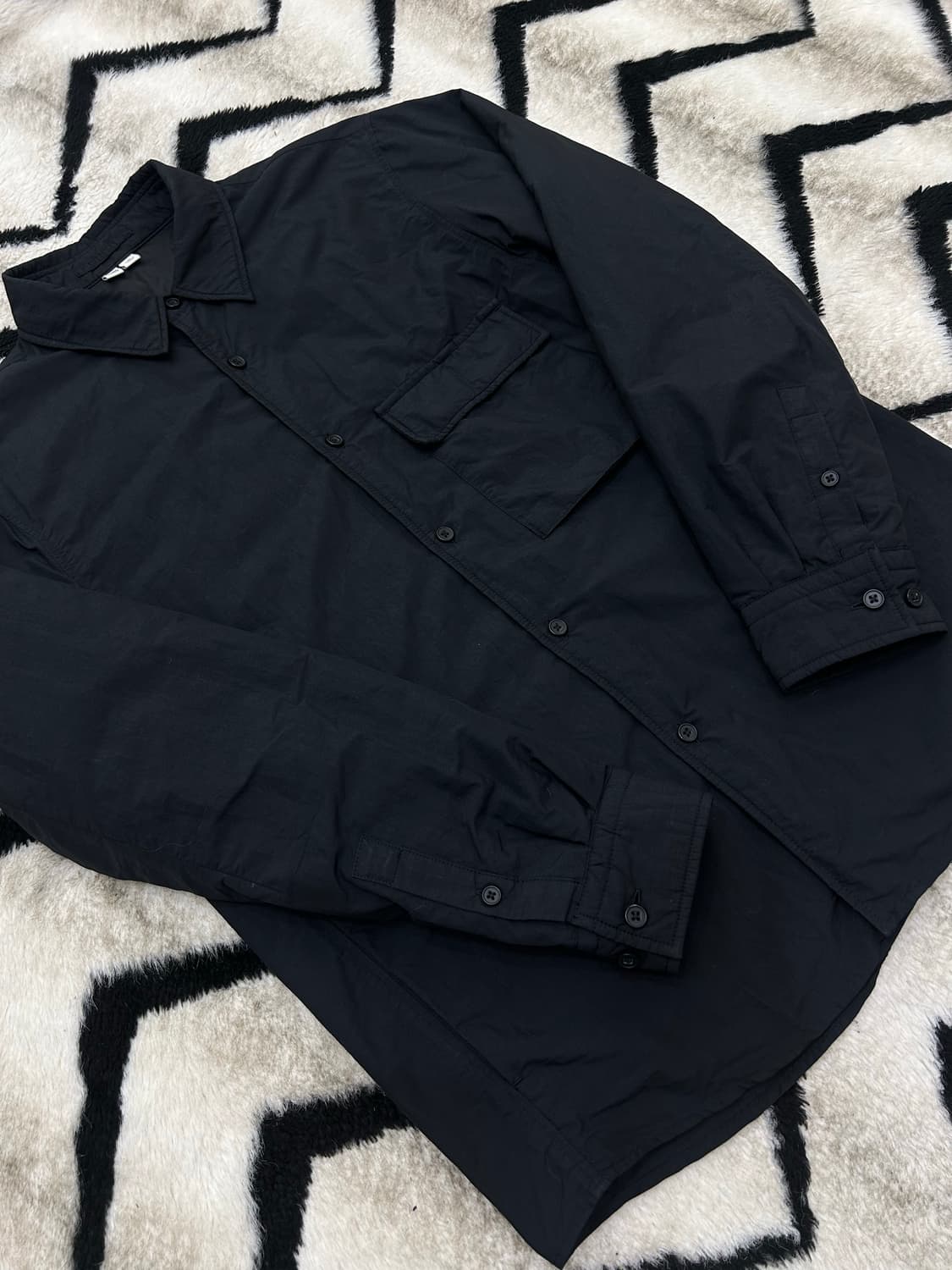 [M]유니클로U 르메르 패디드 셔츠 자켓/블랙 상품이미지2