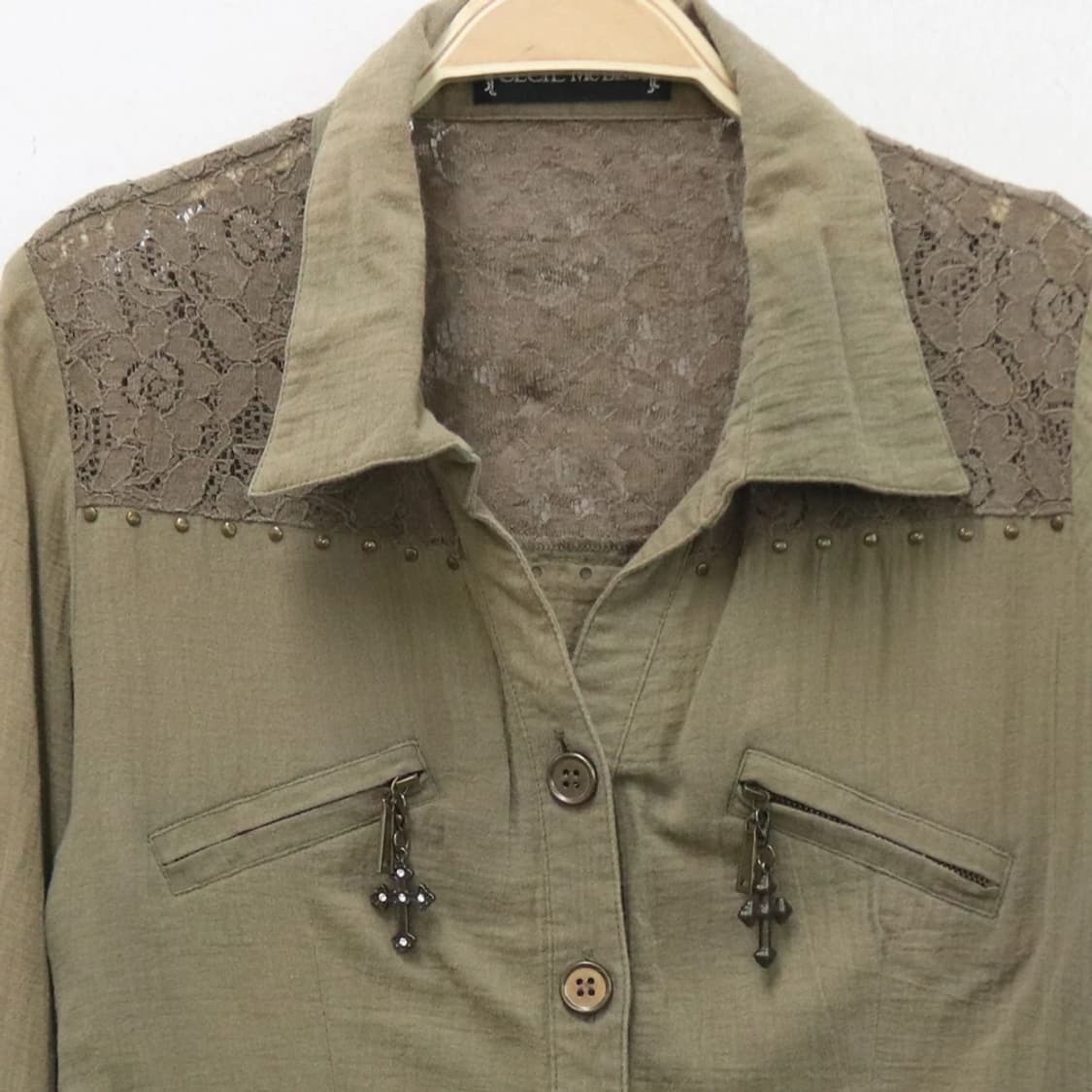 세실맥비 y2k 레이스 아일렛 셔츠 61069 상품이미지5