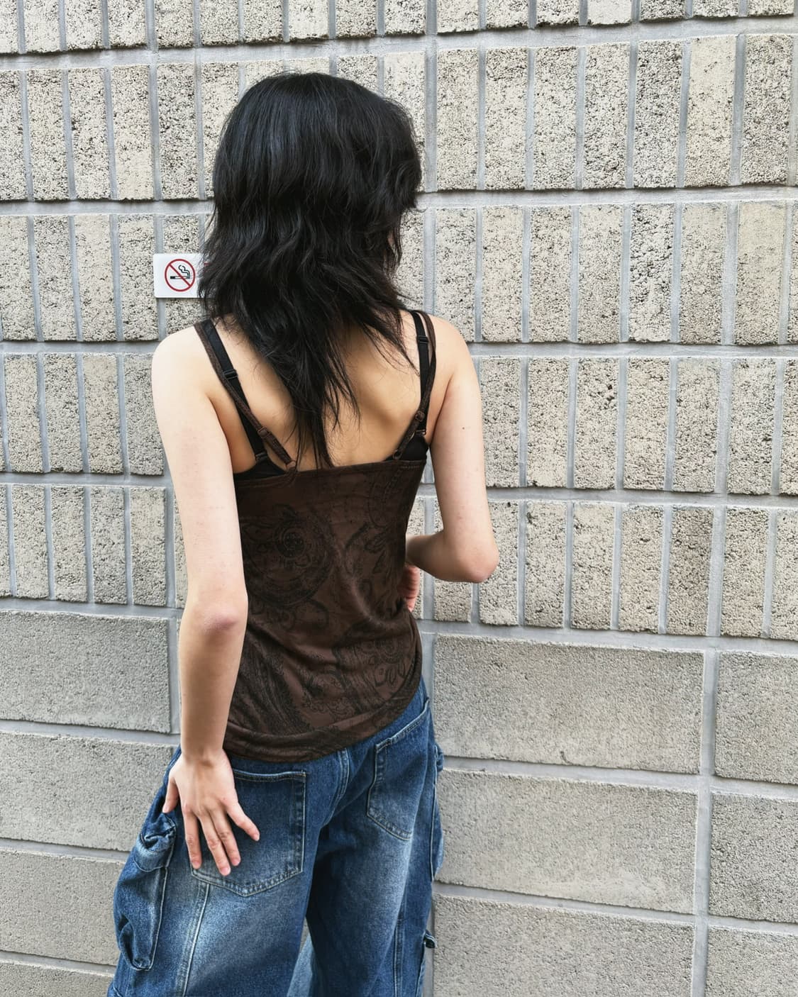 고아 페이즐리 패턴 슬리브리스 상품이미지4