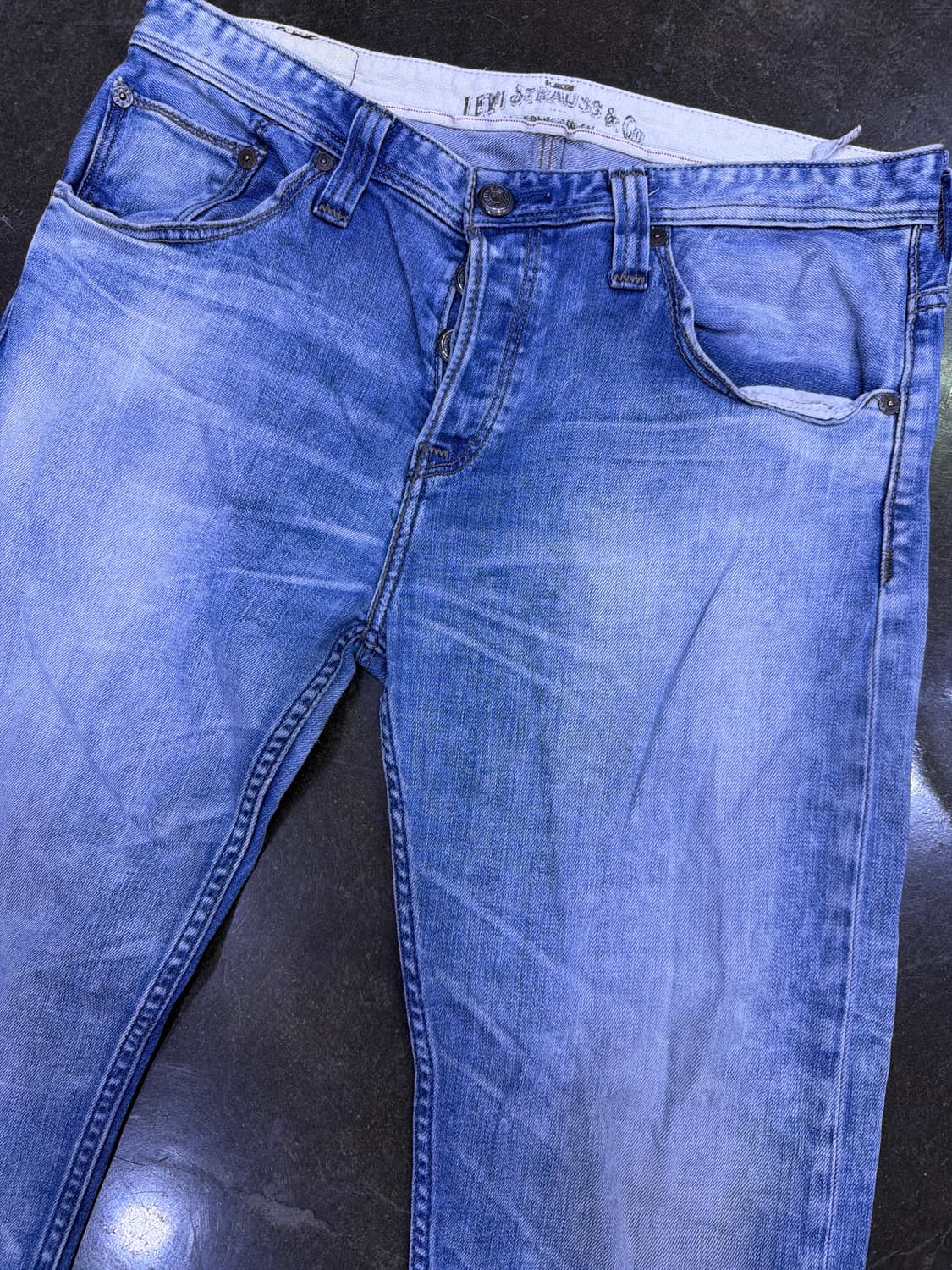 리바이스 504 스트레이트핏 빈티지 타이 워싱 데님팬츠 34 상품이미지3