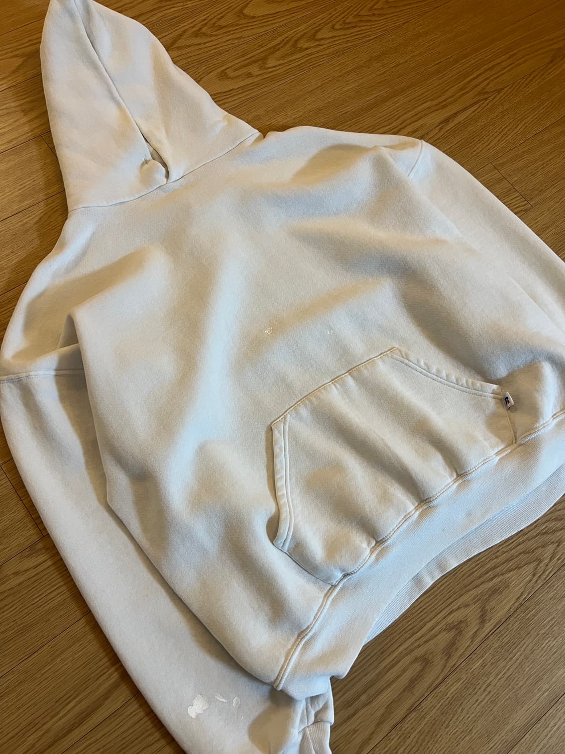 90s 러셀 빈티지 후드 화이트 XXL 상품이미지3