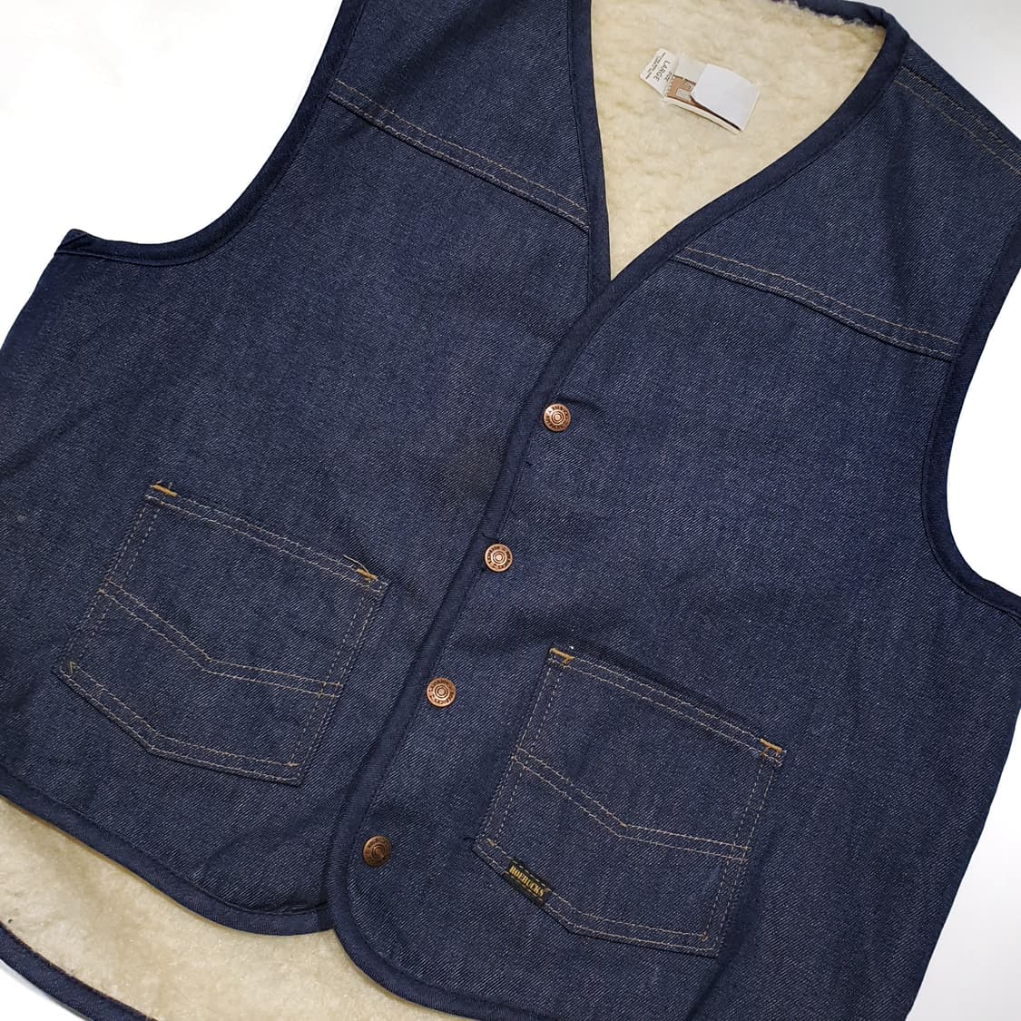 70s sears 시어스 웨스턴 시어링 데님 베스트 L (105) 상품이미지3