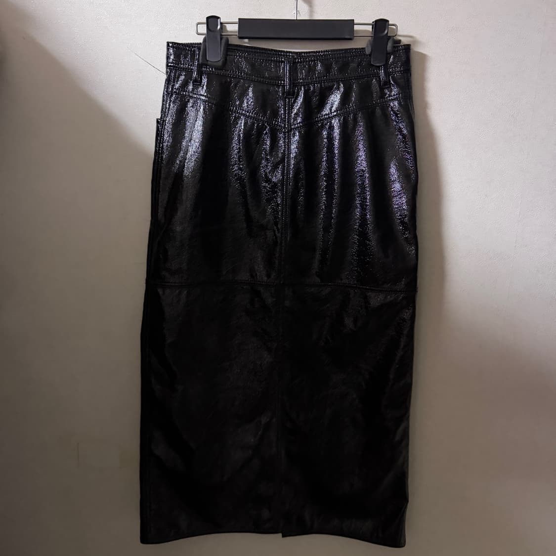 MSGM 블랙 크링클 인조 가죽 팬츠 42 (여성 66정도) 상품이미지6