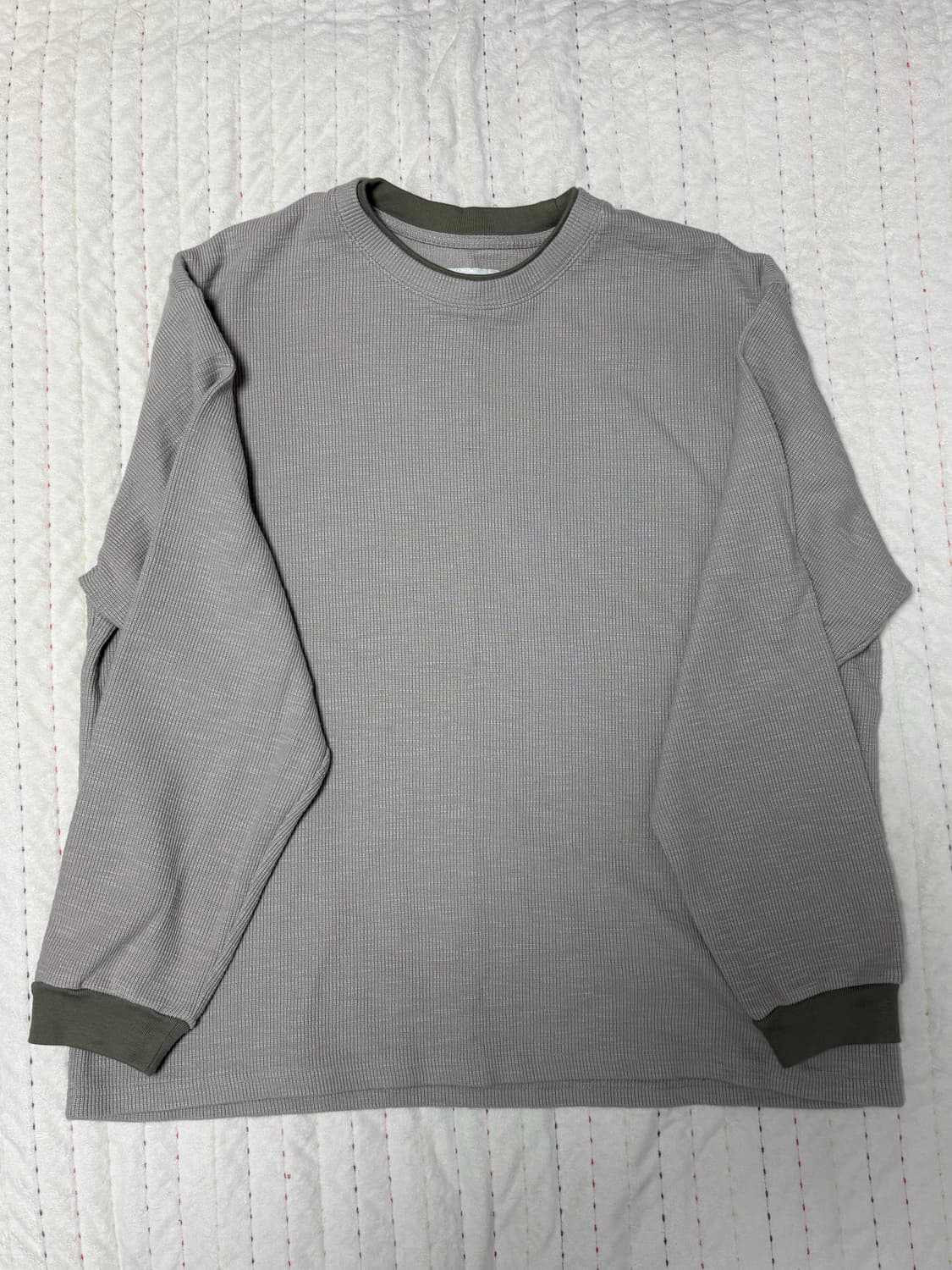 퍼렌 와플 롱슬리브 오트밀 1사이즈 상품이미지4