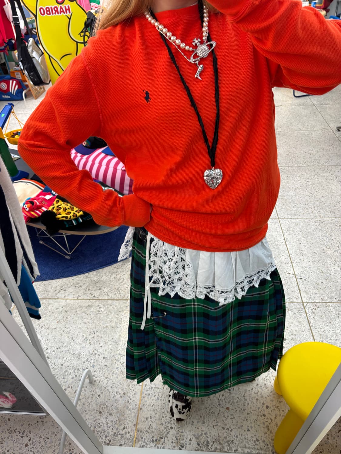 Vintage Polo Waffle Top 상품이미지4