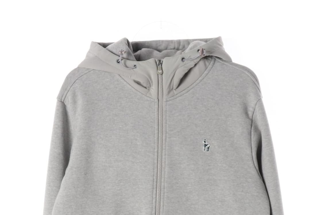 헤지스 x 윔블던 콜라보 자수 로고 후드 집업 그레이 L 상품이미지3