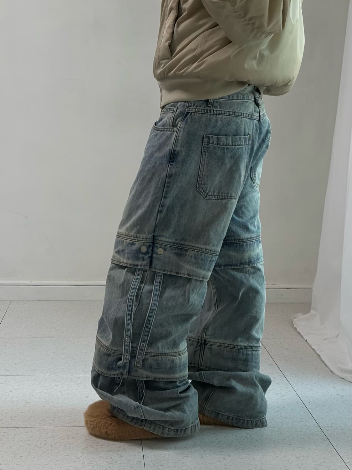빈티지 스트랩 와이드 팬츠 상품이미지3